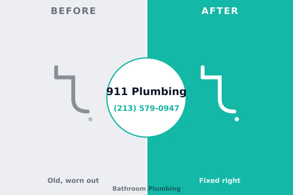 Before and after: plumbing repair Green Knoll, NJ